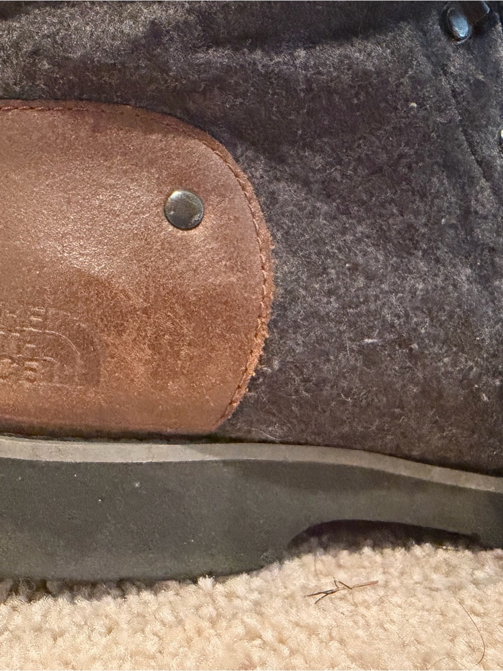 The North Face Women's Dark Brown Felt & Leather Ankle Boot